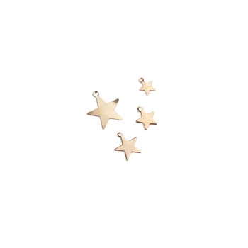 Diy Materiale Kobber Femkantet Stjerne Mini Øreringe Armbånd Hængende Smykker Tilbehør 10 stykker/masse