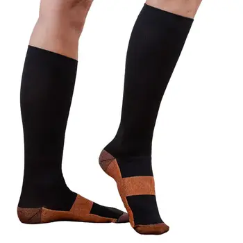 EFINNY Kvinder Unisex kompressionsstrømper Fod Anti Træthed Bløde smertelindring Understøttelse af Socks Knee-High Sok