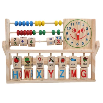 Farve Træ-Beregningen Ramme Children ' s Multi-funktion Smil Ansigt Ur Toy Tidlig Uddannelse Puslespil Læring Legetøj