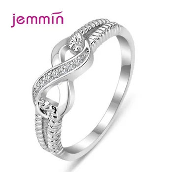 Fashion 925 Sterling Sølv Infinity Forever Love Finger Ring for Kvinder Bryllup Engagement Smykker 2021 nytår Gave