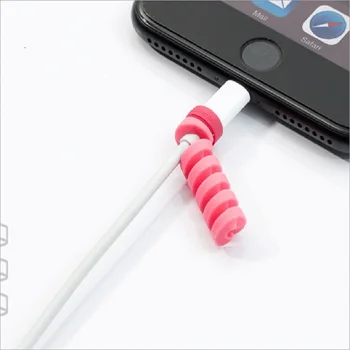 Fleksibel Spiral slange Kabel-Winder Protector Ledning Ledningen Arrangør Protetor for Apple Ur iPhone Oplader Kabel gratis fragt
