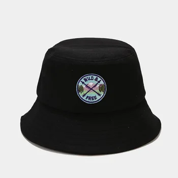 Foråret Bomuld Brev Broderi Bucket Hat Fiskeren Hat til Udendørs Rejse Hat Solen Cap Hatte til Mænd og Kvinder 322