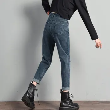 Harlan jeans kvinder lige løs vise, tynd, høj talje casual studerende new Han radise Sarouel Sværvægter