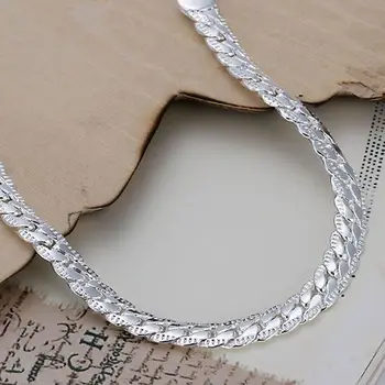 KN-H199 Engros sølv forgyldt armbånd til kvinde mand 925 Gratis fragt Fabrik mode smykker 5mm Armbånd