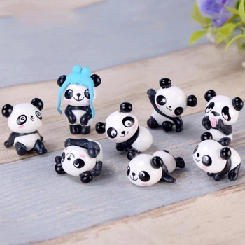 Legende Tegnefilm Panda Kage Dekoration Have Bonsai Micro Landskab DIY Ornament