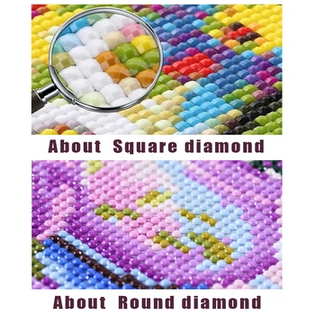 Mosaik cross stitch tegnefilm fuld square / runde diamant DIY diamant maleri vinter diamant broderi stearinlys