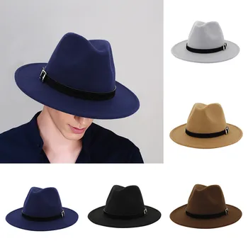 Mænd & Kvinder Vintage Bred Hat med Bælte Spænde Justerbar Outbacks Hatte
