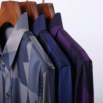 Nye Koreanske Plaid Shirts Til Mænd Af Høj Kvalitet Foråret Lange Ærmer Business Casual Skjorter Slim Fit Camisa Masculina Mænd Tøj E046