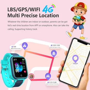 S21 Kids Smart ur 4G GPS WIFI Tracker SOS Video Opkald til Børn Anti Tabt Skærm