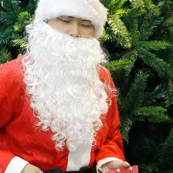 Santa Claus Skæg Juledekoration Overskæg Parti Til Fordel Bomuld, Polyester Hvide Overskæg Kostume, Rekvisitter Xmas Karakter
