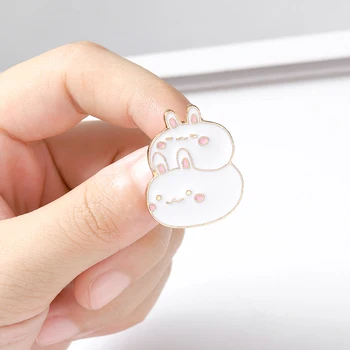 Stjernetegn tegn, Dyret emalje Revers Studerende taske tilbehør pin-badge Tegnefilm Søde dyr serie sjove kanin smykker gave til kvinder