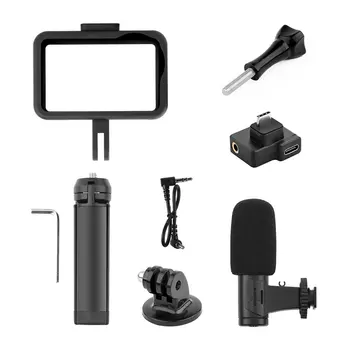 Sæt 4stk For Dji Sports Kamera Osmo Handling Audio Adapter 3,5 mm Mikrofon Stativ Tilbehør Retningsuafhængig Mikrofon