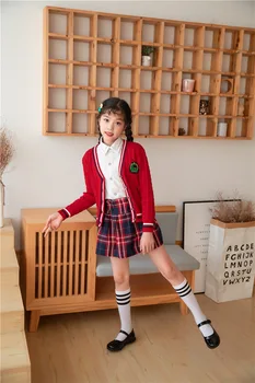 Tilpassede Skole Uniform Sweater Skjorte OEM Komfortable Cardigan med Lange Ærmer Outfit Top Barn Klud