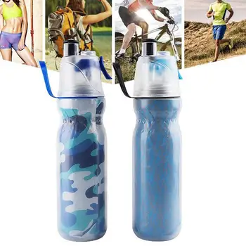 Transportabel Vandflaske Drikke Vand Spray Cup For Cykel Cykling Sport Udendørs Ridning Drikke Plastikkrus Spray Kedel