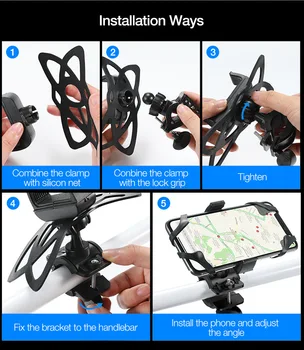 Universal Cykel Telefon Holder Motorcykel Styret Mobiltelefon Mount Strolle Cradle Til IPhone X Xs Plus Samsung Xiaomi