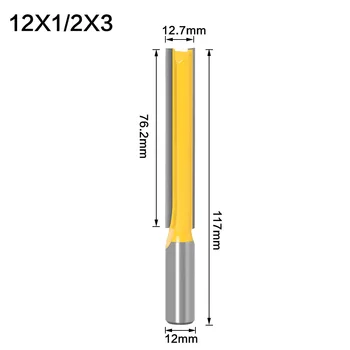 Værktøj Router Bits 45 # Stål Side 1/2 Tommer 12 mm Fræser Høj kvalitet