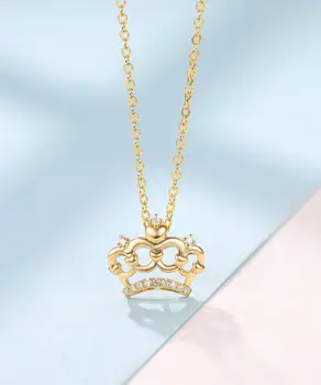 ZOCAI Fine 18K Crown Diamond Choker Halskæde Smykker og Vedhæng Justerbar Smykker Tilbehør til Kvinder Pige Bryllup Gave