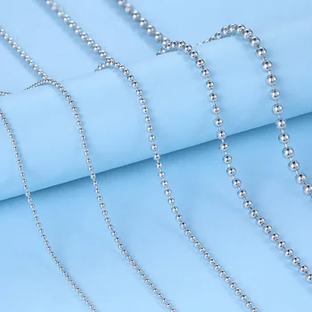 1,2 mm Sterling Sølv Perler, Kæde til Kvinder Halskæde Kæde 925 Sølv Halskæde Vedhæng Sølv Smykker, Perler, Halskæde Sølv