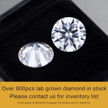 1.60 - 1.65 ct Karat D Farve VS1 Klarhed Runde HPHT Lab Vokset Diamant