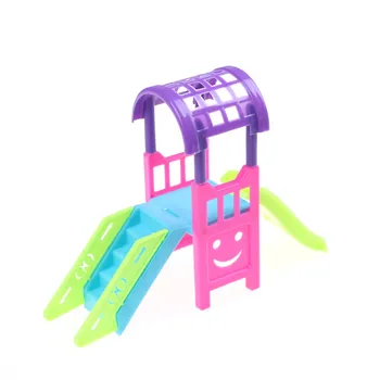 1 sæt Plastik Pige, Play House Dukke Forlystelsespark For 10CM Dukke Slide Forlystelsespark Slide Swing Tilbehør Dukke Toy Tilbehør
