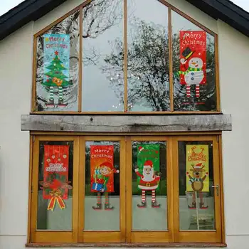 115x40cm Kreativitet Glædelig Jul vægdekoration Flag, Pynt Happy New Year Party Decor Vindue, Tilbehør, Stof 1 stk