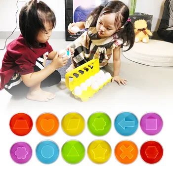 12pcs Sjove Blandet Form Baby Børn Plast Hjem Klogt Uddannelse, Læring Simulering Sortering, Geometriske Matchende Toy Smart