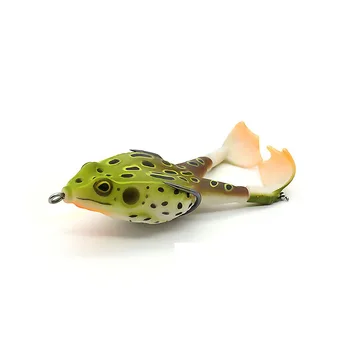1stk dobbelt-propel frog bløde agn 10 farver 9cm/13.7 g silikone ryste agn thunder frog agn svævende bionic bløde agn