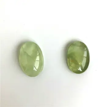 1X Naturlige Grønne Prehnite Krystal Smykkesten Vedhæng Ring Materiale DIY Dekoration Naturlige Ædelsten, Sten og Krystaller, Healing