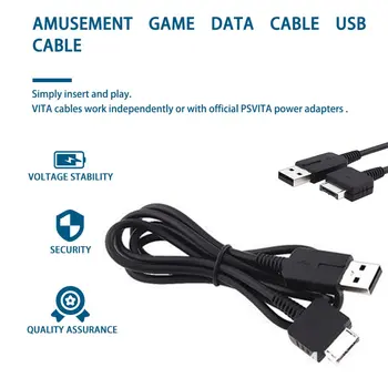 2-i-1 USB-Opladning Føre Oplader Kabel til Sony Playstation PS Vita