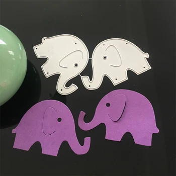 2 stk/sæt Elefant Dyr spåntagende Dør Stencil til DIY Scrapbooking Prægning Papir Kort Diecuts Nye Uregelmæssig Figur