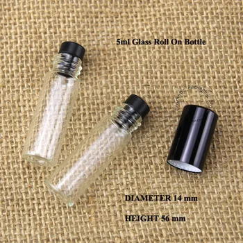 200pcs/masse Hot 5ml Parfume Flasker Stål Rulle På Creme Lotion Hætteglas Æteriske Olier, Kosmetiske Genopfyldelige Beholdere Mini Emballage