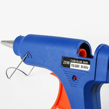 20W Hot Melt Lim Pistol Lim Stick Mini-Kanoner Thermo Elektriske Varme Temperatur DIY Håndværk Værktøj, 7mm Hot Melt Lim OS, EU Stik Pinde