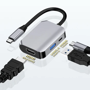 3-i-1 USB-C-Hub USB Type C til USB 3.0-60W PD 4K-HDMI-Adapter til Bærbare PC Phone 5Gbps high-speed USB-Hub til Huawei MateBook