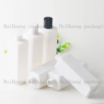 40X250ml Tomme, hvide Plast, Kosmetik Lotion firkantede Flaske Med Skive Skrue Låget 250cc Shampoo PET Beholdere,Kosmetiske Emballage