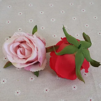 7CM 50stk Kunstig Silke Olie Maleri Vintage Rose blomsterhoveder DIY Retro Dekorativ Blomst Fest Dekoration Bryllup Væggen Flow