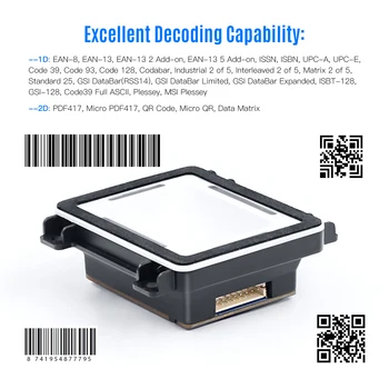Aibecy 1D/2D/QR Barcode Scanner Indbygget Selv-Induktion Modul Scanner USB-Tilslutning til Porten Maskine Mobil Betaling
