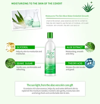 Aloe vera-fugtgivende naturlige hud vand baseret bedste toner til ansigt