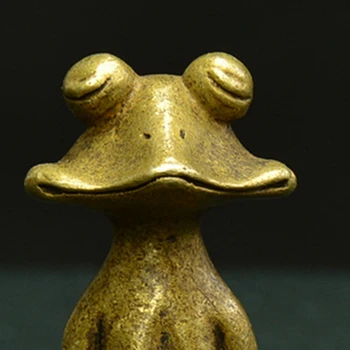 Antik Bronze Ornamenter Zen Frog Ornamenter Massiv Kobber Frø Te Pet Duft Skuffe