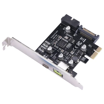 D62918H PCI-E-USB3.1 Type-C udvidelseskort, Pcie-til USB-Hurtig Opladning +19Pin Forreste USB-Adapter-Kort
