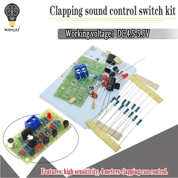 Elektronisk Akustisk Klappe Kontrol Skifte DIY Kit Lyd Sensor Elektroniske Kredsløb DIY Passer Integreret PCB-Modul