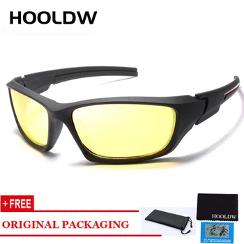 HOOLDW Nye Mode Polariserede Solbriller Mænd Luksus Brand Designer Kørsel Sol Briller Mandlige UV400 Briller Brillerne Gafas De Sol
