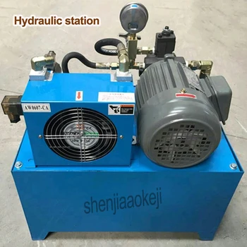 Hydraulisk station hydrauliske system pumpe 220v 1.5 KW/0.75 KW hydraulisk olie pumpe station tage nutrilite aksel 40L luftkøling