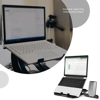 Højdejustering Laptop Stand Til Macbook Lenovo-Computer, 360 Graders Roterende Bunden Notebook Cooling Pad Beslag Telefonen Stå