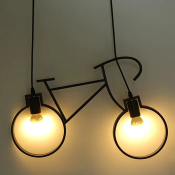 Indendørs Retro Iron Pendel Kreative Cykel Loft Stue Enkel Restaurant, Bar Industrielle Køkken E27 Hængende Lampe