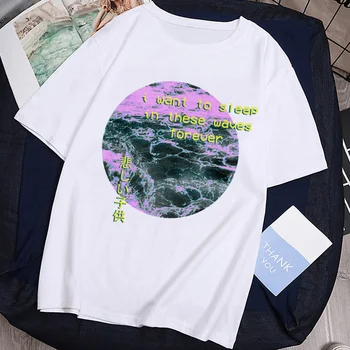 Kvindelige T-shirts Kvinder Oversized T-Shirt med Grafisk Print Vintage T-shirt Harajuku T-Shirt med Korte Tøj til Kvinder' T-Shirt 2020 Ny