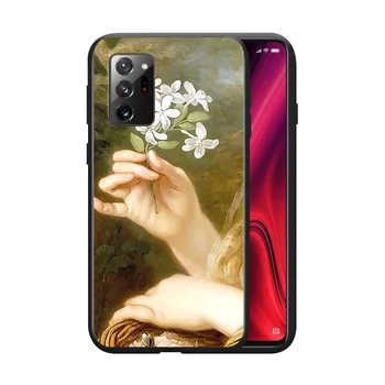 Lyse Sort Cover til Fødslen af Venus Olie kunst Til Samsung Galaxy Note 20 Ultra 10 9 8 S10 S10E S9 S7 S8 Plus 5G Telefonen Sag