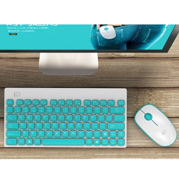Mini Wireless Tastatur Og Mus Sæt Slim Silent For Bærbare PC, Tablet Gummi Tasterne Tastatur Til Macbook Windows Spil Office