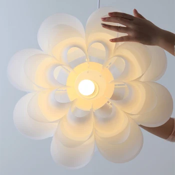 Moderne Lotus Vedhæng Lys Blomst Lampeskærm Pendel Nordiske Hanglamp Til Soveværelse Stue Kreative DIY-pendel E27