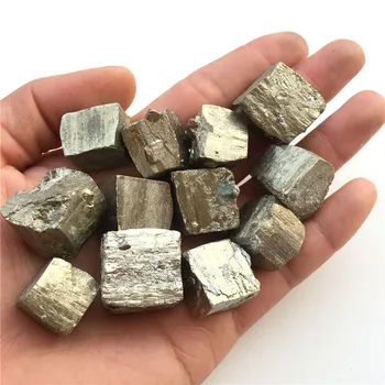 Naturlige pyrit crystal tumbling krystal healing prøve perle mineral dataindsamling og videnskabelig forskning