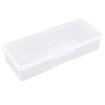 Neglelak Holder Plast Søm Forbrugsstoffer Opbevaring Boks Rektangel Negle Pensler, Værktøjer, Case(Hvid)